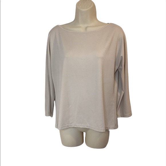 Set of 2 New York & Company Basic Shirts Black Beige Layering Blouse XL - Picture 2 of 15